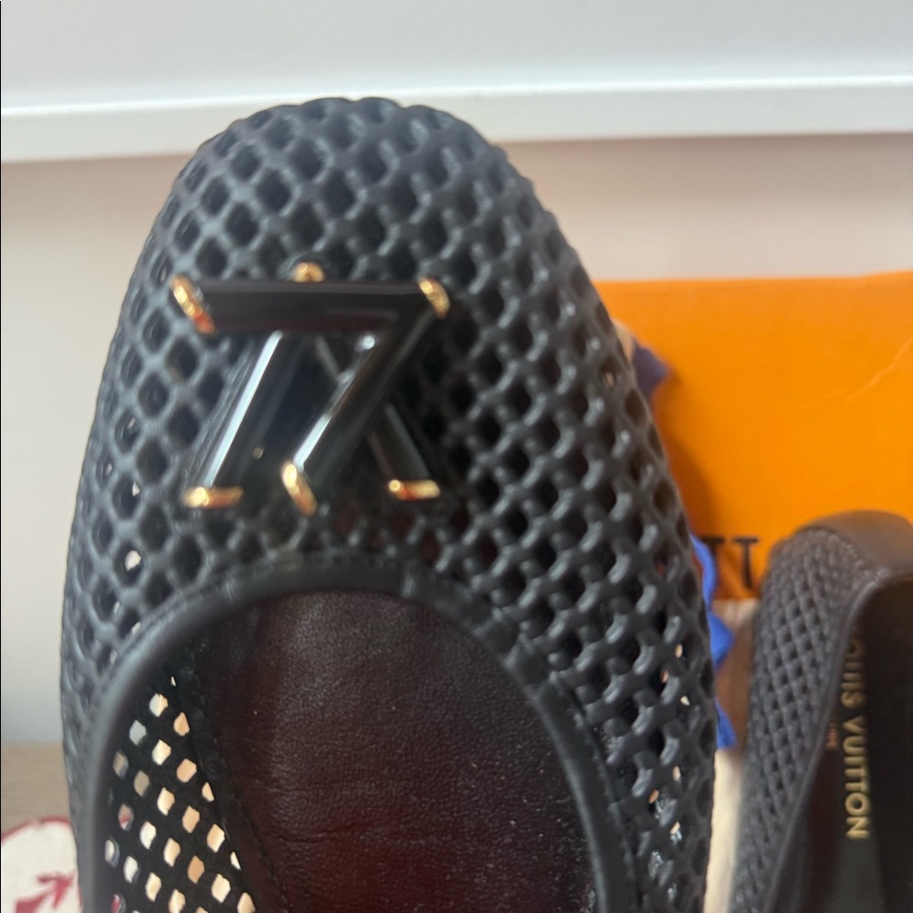 Louis Vuitton Black Mesh Flats - Picture 9 of 12